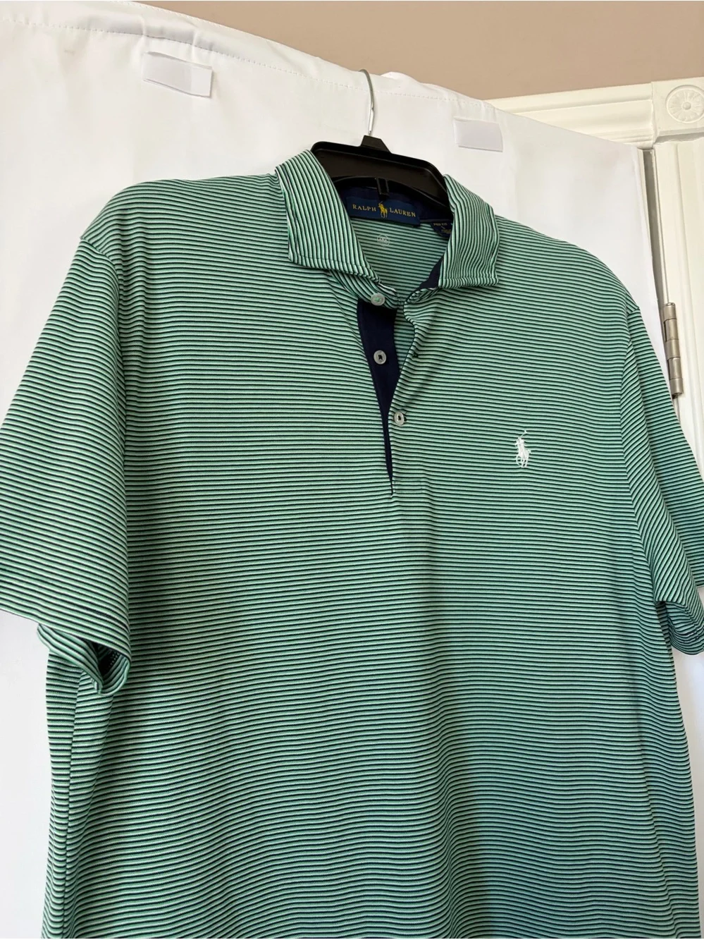 Ralph Lauren Pro Fit green striped polo shirt